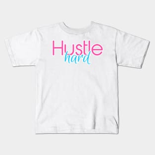 Hustle Hard Miami Vice Pink and Blue Kids T-Shirt